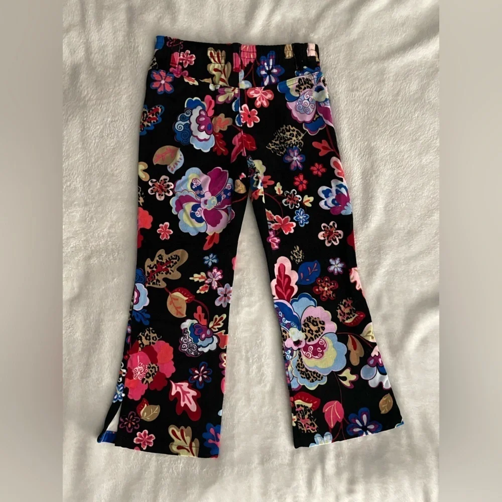 The Children's Place Floral Pink and cheetah print flare pants